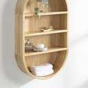 Kate and Laurel Hutton Scandinavian Capsule Wall Shelf; 16 x 28; Natural Wood; Geometric Modern Shelves for Wall