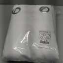 NICETOWN 100% Blackout Window Curtain Panels, Cold and Full Light Blocking Drapes with Black Liner for Nursery, 84 inches Drop Thermal Insulated Draperies (White, 2 Pieces, 52 Wide Each Panel)