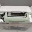 BUYDEEM DT620 2-Slice Toaster, Extra Wide Slots, Retro Stainless Steel with High Lift Lever, Bagel and Muffin Function, Removal Crumb Tray, 7-Shade Settings,Cozy Greenish