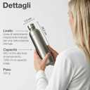 Premium 33 oz Stainless Steel Bottle | Compatible with Aarke Carbonator 3, SodaStream Duo & Plastic Bottle | No Expiry | Plastic-Free | 2x Steel