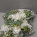 DearHouse 2Pack Artificial Peony Flower Garland - Silk Peony Garland with White Flowers for Wedding Party Table Decoration,6ft/Strand