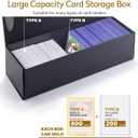 Silph PLC Trading Card Storage Box-[12 Pack], Baseball Hobby Card Holder Case for Sports Cards, Top Loader Storage Box for 800 Cards, 200 Top Loaders, and 50 One Touch