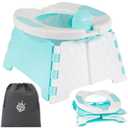 Jool Baby Portable Potty Training Chair with Travel Bag and 30 Liners, Foldable, Indoor/Outdoor Use, Camping (Aqua)