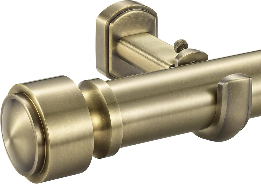 Heavy Duty Non- Adjustable 36In/3Ft Curtain Rods for Window, Antique Bronze