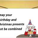 2 x Funny Christmas Birthday Card for Him Her, Hilarious Santa December Birthday Card for Boys Girls Friend Family, Humorous Xmas Holiday Birthday Cards for Men Women (#7)