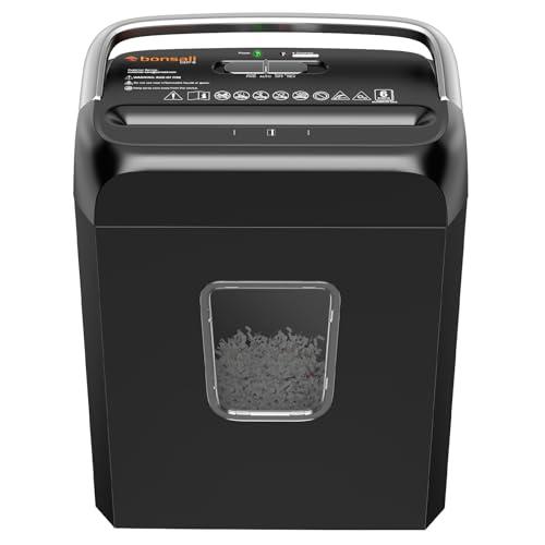 Bonsaii Paper Shredder, 3.4 Gals Wastebasket, 5-6 Sheet Crosscut Shredder for Home Use