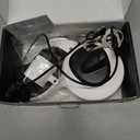 Retractable Dog Leash with USB Rechargeable LED Light, 16 ft Heavy Duty Dog Lead with Poop Bag Holder & Steel Cable, Leash for Small Medium Large Dogs, White