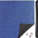 Mahjong Mat, Mahjong Table Mat with Prints & Extra Dice, for Poker, Card, Mahjong, Dominoes Games (Blue, 31.5 inches)