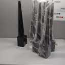 Fence Post Anchor Ground Spike Heavy Duty Black Powder Coated Fence Stakes Post Base for Mailbox, 24 x 4 x 4 Inches Outer Diameter (Inner Diameter 3.6 x3.6 Inches), Pack of 8