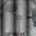 Modern Ceiling Light with White Fabric Shade 3-Light Black Semi Mount Flush Fixture for Bedroom Dining Room Kitchen and Hallway