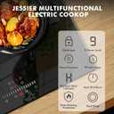 Electric Cooktop 24 Inch - 3 Burner Bulit-in Electric Ceramic Cooktop, Radiant Ceramic Stovetop with 9 Heating Level, Timer, Safety Lock, 5200W 220-240V Hard Wire Sensor Touch Control(No Plug)
