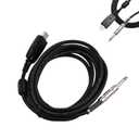 USB to 6.35mm Instrument Cable 2.8m, 16bit 48kHz Guitar Link Cable for PC Laptop, Plug and Play No Driver Needed, for Electric Guitar Bass Recording Practice with Recording Software