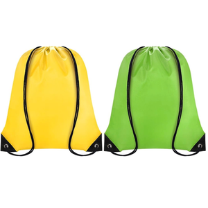 Grneric 12Pcs Drawstring Backpack Bulk Cinch Bag, Polyester Drawstring Bags for Gym Yoga Beach Camping Party(Yellow&Light Green)