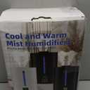 Coolfiqu 6L Humidifiers for Bedroom Large Room Home, Cool and Warm Humidifier for Baby and Plants Hot Mist Top Fill Desk Humidifiers Oil Diffuser, Quiet, Adjustable Mist,360Nozzle-Blac