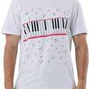 Ciguo Mens Boys Perfect Cosplay Piano Peace T- Shirts (Medium)