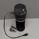 Mini Single Serve Coffee Maker for K Cup and Ground Coffee, Fast Brew One Cup Coffee Machine with Descaling Reminder and Water Window, 6 to 12 oz. Brew Sizes, Black (9.45 Inches)