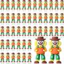 50 Pcs Fall Scarecrows, Thanksgiving Pumpkin Figurines, Fall Mini Resin Miniatures Thanksgiving Tabletop Decor for Garden and Yard Rubber Tabletop Shelf Sitters Decoration