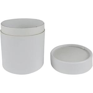 WENPACK 11Pack Paperboard Tube with Lid Round Cardboard Box Container (2.84" D*6.62" H, White)