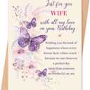 2 x Wife Birthday Card Gift, Wife Birthday Card from HusbandA (HZ-324)