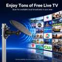 Outdoor TV Antenna for Smart TV, 360 Omni-Directional Digital HDTV Antenna, UHF VHF Reception for Roof, Attic & RV, Supports 4K 1080P OTA Local Channels, All-Weather Design, 32.8ft Coaxial Cable