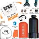RV Water Softener Portable - 16,000 Grain, 3/4" GHT Fittings, Convenient Water Softener for RVs, Trailers, Boats, Mobile Car Washing, Pressure Washing