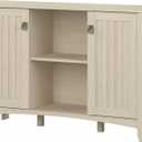Bush Home Salinas Accent Storage Cabinet with Doors and Shelves, Farmhouse Cabinet Buffets & Sideboards, 46 inches x 30 inches x 13 inches