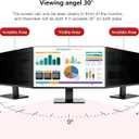 [2 Pack Computer Privacy Screen Shield Compatible for 21.5/22 Inch 16:9 Widescreen Desktop Monitor - Anti Glare & Blue Light Filter - Hanging Design for Easy On/Off