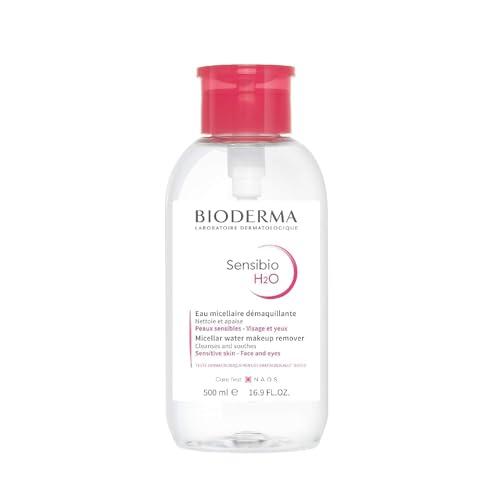 Bioderma - Sensibio H2O PUMP - Micellar Water - Cleansing and Make-Up Removing – Refreshing feeling – for Sensitive Skin, 16.9 Fl Oz (Pack of 1)