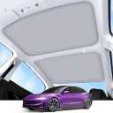 2026 Upgrade Sunshade Roof For Tesla Model 3 Highland 2022-2026 [No-Gap/Sag-Free] Heat Insulation Glass Roof Sunshade Sunroof for Tesla Model 3 Accessories 2026 2025 2024 202 2022 Beige