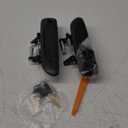 MOTOKU 2 Pair Front Black Exterior Door Handle and Door Lock Cylinders for Honda Civic 2001-2005 Outer Outside Left Driver and Right Passenger Side with Passenger Side Keyhole