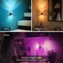 JandCase Night Lights Plug into Wall,Angel Night Light, 2 Pack 3000K+RGB 10-Color LED Nightlight with Dusk to Dawn Sensor, 10/50/100LM Adjustable Brightness for Birthday Home Decor