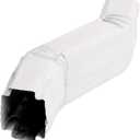 Gutter Downspout OFFSET White (Gloss) Aluminum gutter downspout elbow extensions. (2X3 A-Style)