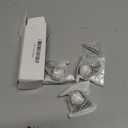 SAVORI Cabinet Knob Crystal Dresser Cupboard Drawer Wardrobe Door Knobs Bling Round Pull Handle with Screws for Home Kitchen Bathroom Office 3PCS (White)