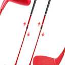 Backyard Golf Game Club 2 Pack with 5x 3.5 Oversize Head and Adjustable 22.5-37 Telescopic Aluminum Shaft for All Ages Toddlers Juniors Adults Play Outdoor Golf Yard Game Hit Plastic and Foam Balls