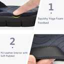 KuaiLu Womens Casual Flip Flops with Comfortable Arch Support Yoga Mat Summer Beach Walking Thong Cushion Sandals Lightweight Flats Non-Slip Shoes Indoor Outdoor