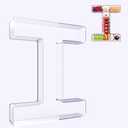 RUFHVTY 11" Acrylic Letter Charcuterie Box, Reusable Fillable Alphabet Number Shaped Form Tray for Birthday Anniversaries, Party Decorative Serving Plates Display Candy Cake (I)