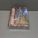 2 x 500 Piece Puzzles for Adults Clearance, Seaside Landscape Colorful Houses Window Cats Scenes Challenging Art Puzzle for Gifts Party Games Family Fun, 23" X 15" Dust Free