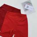 TomTiger Yoga Shorts for Women Tummy Control High Waist Biker Shorts Exercise Workout Curve Lifting Tights Short Pants (Red)