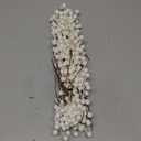 VioletEverGarden 32 Pack Glitter Christmas Picks 6.5 Inch Christmas Berry Stems White Artificial Berry Stems for Holiday Xmas Tree Home Decorations