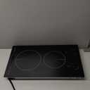 Karinear 110v Electric Cooktop 2 Burners, 12'' Electric Stove Top with Plug in, Knob Control Countertop & Built-in Ceramic Cooktop, 9 Heating Level, Hot Warning, Over-Temperature Protection
