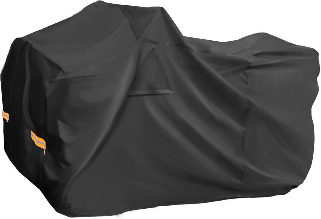 X AUTOHAUX ATV Cover for Polaris Sportsman 450/570 Waterproof 4 Wheelers Quad Cover Outdoor Sun Rain Storage Protection 210D-PU Black 211x122x120cm