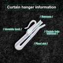 100Pcs Plastic Pinch Pleat Curtain Hooks, 70mm Adjustable Pinch Pleat Hooks Ratchet System Curtain Pleat Hook for Window Curtain, Door Curtain and Shower Curtain