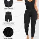 SHAPELLX Jumpsuits for Women Tummy Control One Piece Outfit Yoga Athletic Rompers Sleeveless Bodycon Shapewear (Black, XXL)