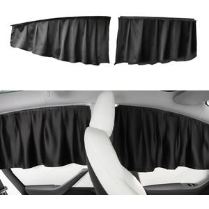 TPARTS Side Window Sun Shade for Tesla Model 3 2018-2025 (Including Model 3 Highland 2024+), Privacy Curtain Blinds Front & Rear Window Shade Blackout Drapes Set of 4