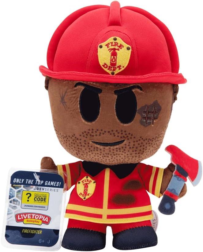 Jazwares DEVSeries - Collector Plush 20 cm - Firefighter (244-0001), Black