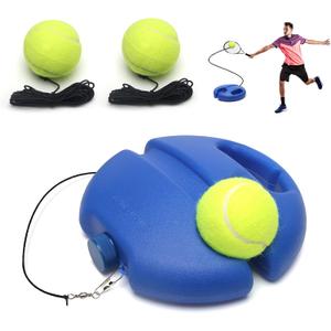 Tennis Trainer Rebound Ball with String Solo Tennis Training Kit Portable Practice Rebounder Equipment Training Tools with Long Elastic Ropes for Adults, Kids, Beginners (Blue)