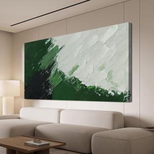 Canvas Wall Art Decor Large Green Abstract Wall Art Prints Wall Art Pictures for Living Room Canvas Art Wall Decor Modern White Wall Art Abstract Artwork for Walls Bedroom Office Decor 24" X 48"