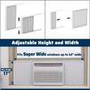 Adjustable Window Air Conditioner Side Panels with Frame Set,Extra Wide Window AC Side Panels for 5000 to 14000 Btu AC Units,Window Air Conditioner Side Panel Frame Kits,2 Pack