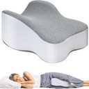 Knee Pillow for Side Sleepers,Leg Pillows for Sciatica,Knees,HIPS,Joints Between Legs,Back Pain Relief When Side Sleeping Spine Alignment Support for Knee Surgery Recovery (Large, Grey)