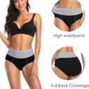 Annenmy Postpartum Underwear Women High Waisted Cotton Underwear Breathable C Section Panties Tummy Control Briefs (L)
